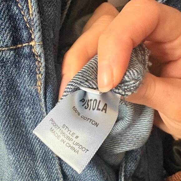 Pistola Grover Denim Jumpsuit NWT Utopia Dot Size Medium - Picture 8 of 8